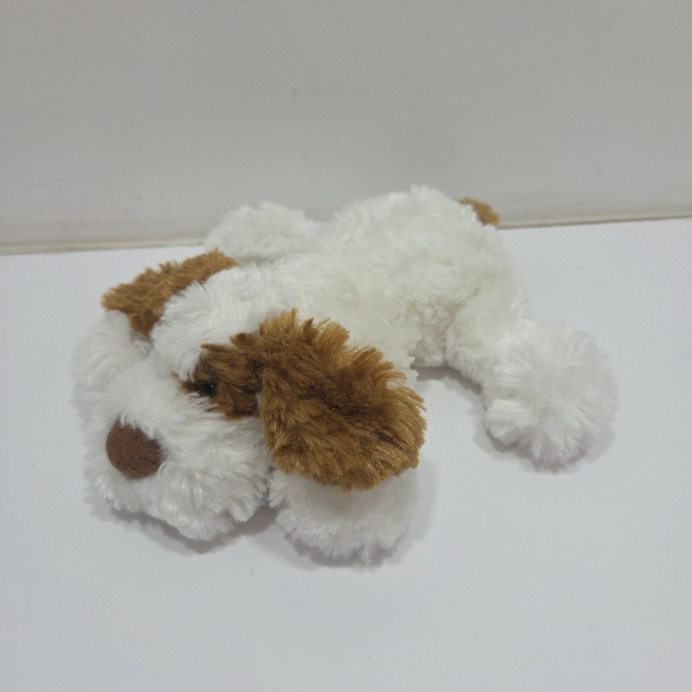 Rare Gund TOBY 13056 Puppy Dog Floppy 8" Small White Brown HTF